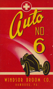 Auto No. 6 Windsor Broom Co. Hamburg PA. Ad