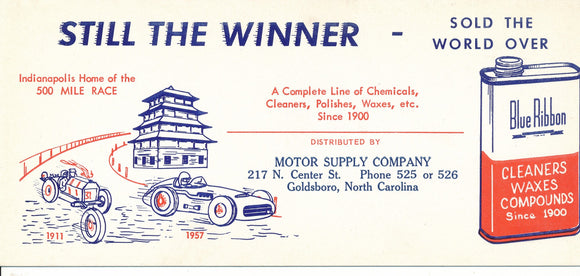 Blue Ribbon Indianapolis 500 Mile Race Ad