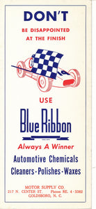 Blue Ribbon Automotive Chemicals, Cleaners, Polished and Waxes Ad