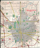 Foldable Indianapolis Map Carling Brewing Ad