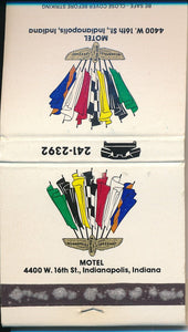 Indianapolis Motor Speedway Motel Flag Matchbook Cover