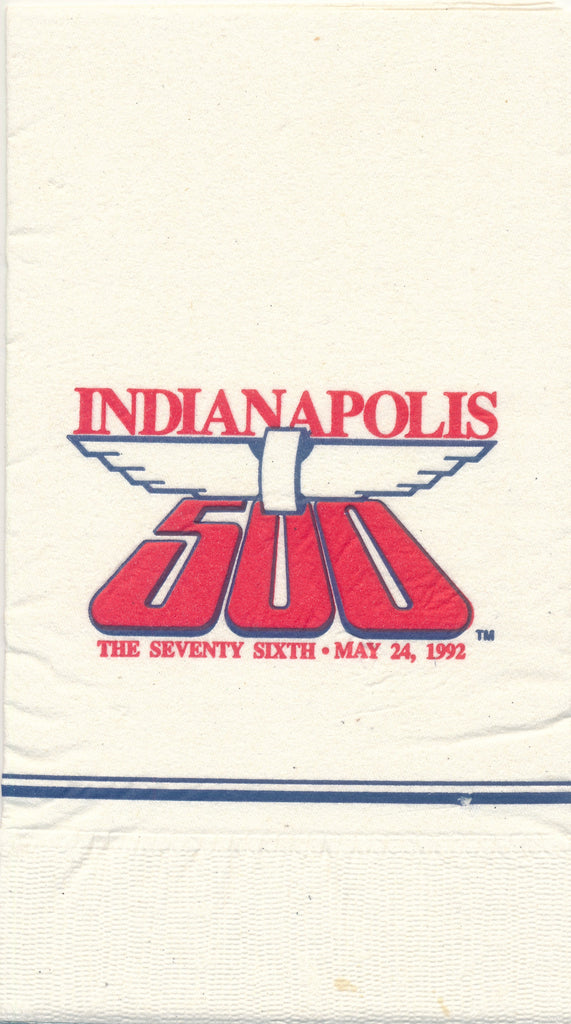 1992 67th Indianapolis 500 Disposable Napkin