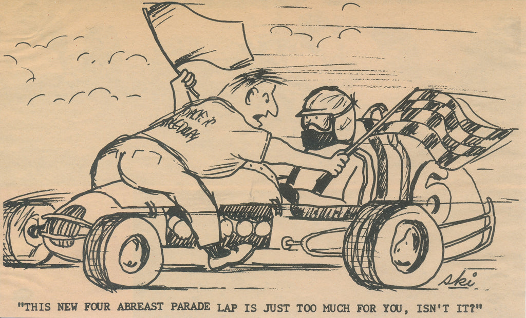 "This New Fout Abreast Parade Lap is Just Too Much for You, Isn't It?" Comic Newsprint by Ski