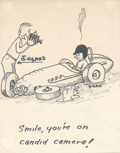 Smile, You're on Candid Camera Comic Newsprint by Vidan. J. Hyland handwritten by photographer.