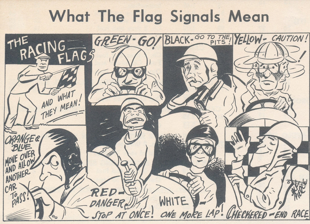 What The Flag Signals Mean Comic Newsprint by Jack Pierce