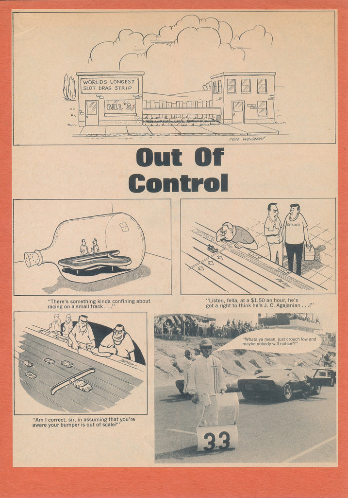 Out of Control Slor Racing Comic Newsprint