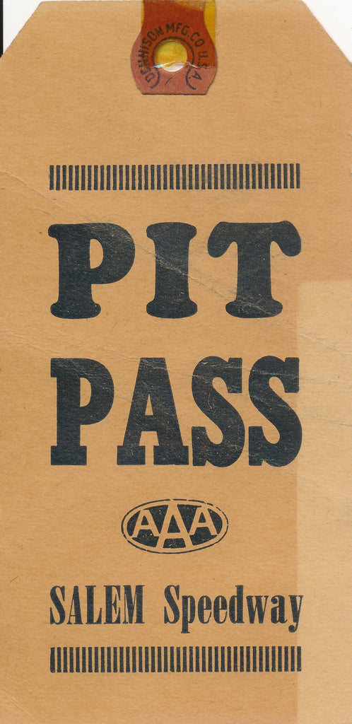 AAA Salem Speedway Pit Pass