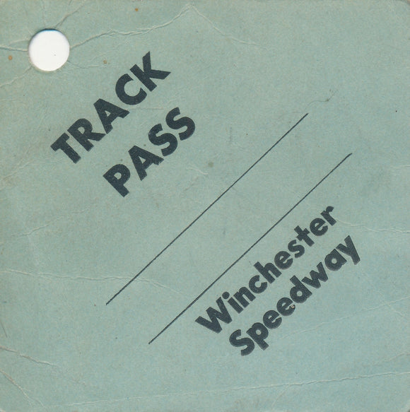 Winchester Speedway Track Pass