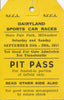 1957 SCCA Dairyland Sports Car Races State Fair Milwaukee Pit Pass