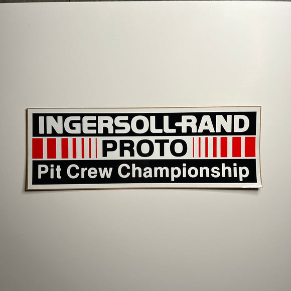 Original Ingersoll-Rand Proto Pit Crew Championship Decal