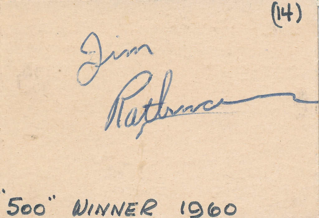 Jim Rathman Cut Signature Card