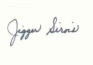 Jigger Sirois Cut Signature Card