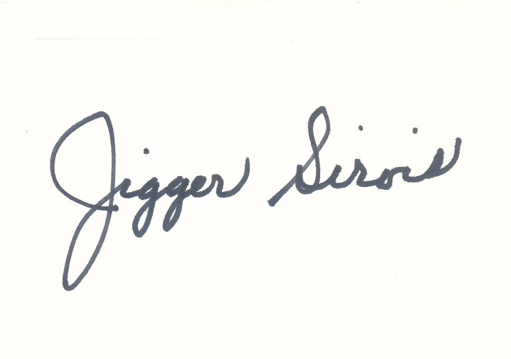 Jigger Sirois Cut Signature Card