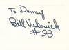 Billy Vukovich Cut Signature Card