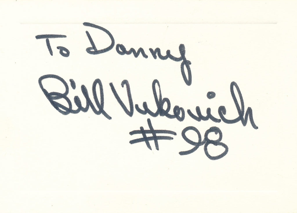 Billy Vukovich Cut Signature Card