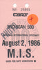 1986 Michigan 500 Michigan International Speedway Photo Credential