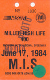 1984 Miller High Life 400 Michigan International Speedway Photo Credential