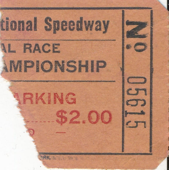 Michigan International Speedway Ticket Stub