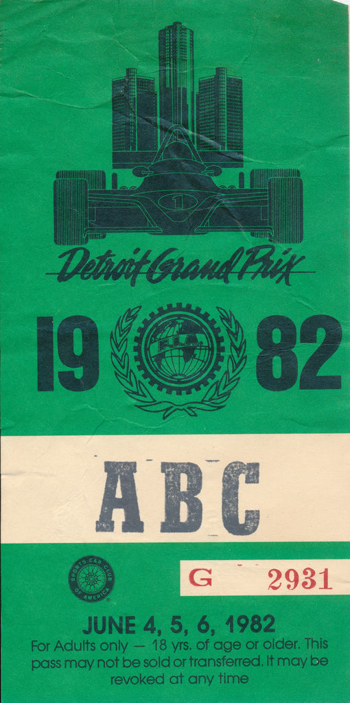 1982 Detroit Grand Prix ABC