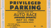 1981 Hoosier Sprints Indiana State Fair Auto Race Privileged Parking Pass