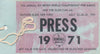 1971 24th Annual Six Hours Watkins Glen Press Credential