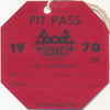 1970 USAC Pit Pass