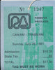 1981 CAN-AM Trans Am Paddock Privilege Credential