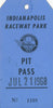 1968 USAC Indy Cars Hoosier Grand Prix at Indianapolis Raceway Park Press Pass. Al Unser winner.