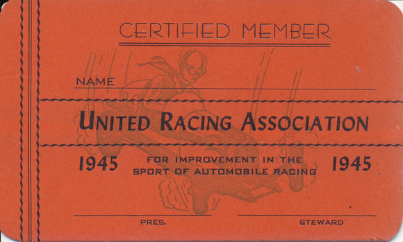 1945 United Racing Association Certified Member Red