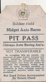 Soldier Field Midget Auto Races Pit Pass