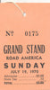 1970 Road America Grand Stand Credential