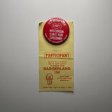 1983 Badgerland 150 Wisconsin State Fair Park Speedway Credential & Miller High Life Button