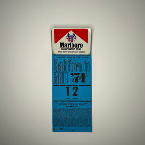 1971 California 500 Ontario Motor Speedway Credential & Marlboro Championship Trail Button