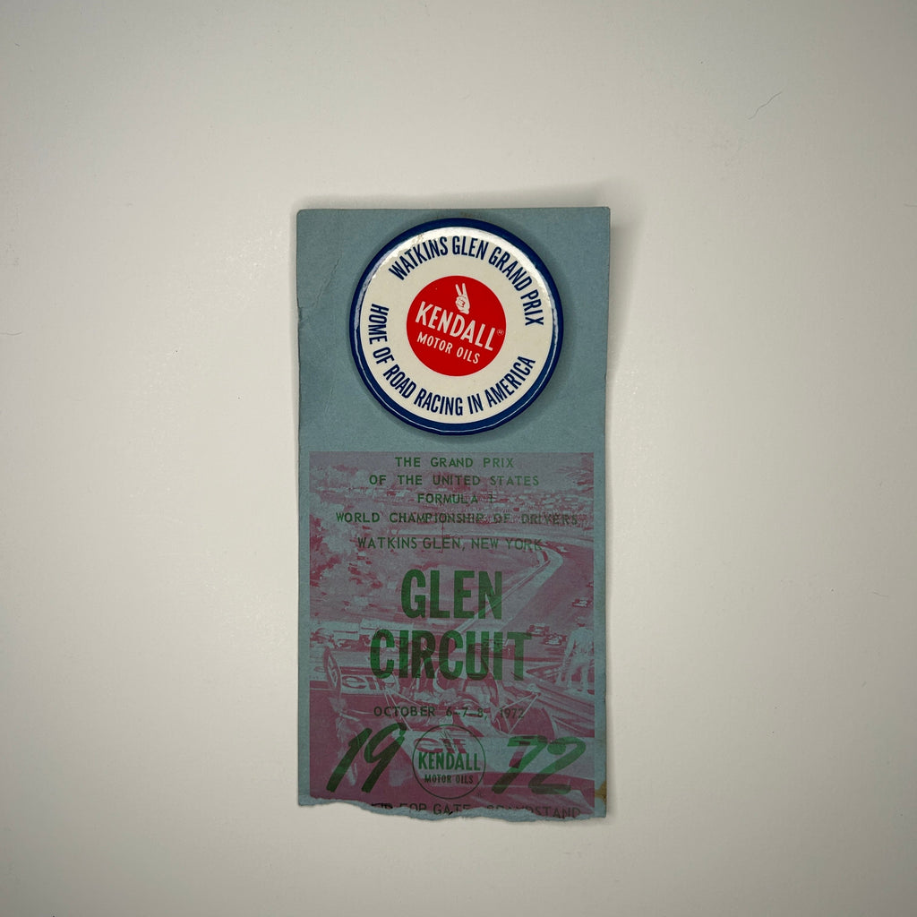 1972 Watkins Glen Grand Prix Credential & Button