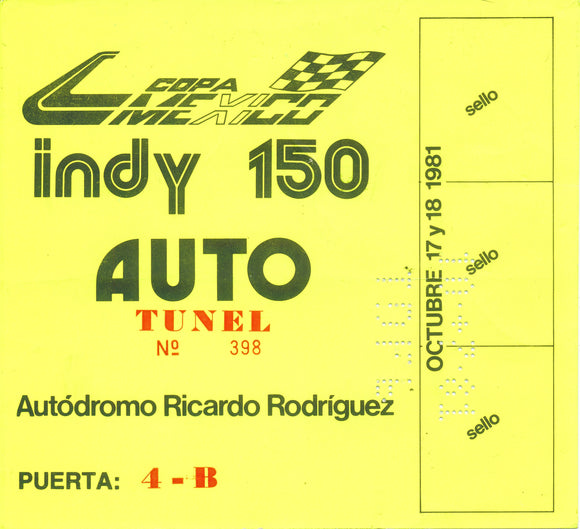 1981 Indy 150 Copa at Autodromo Ricardo Rodriguez Mexico