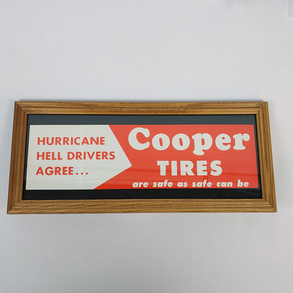 Cooper Tires Ad. Hurricane Hell Drivers. Framed.