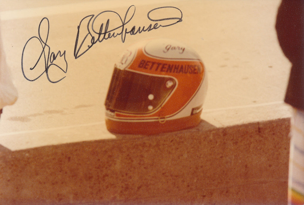 Gary Bettenhausen Signed Helmet Photo