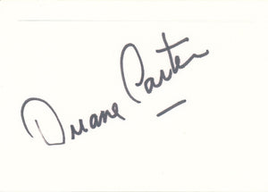 Duane Carter Sr. Cut Signature Card