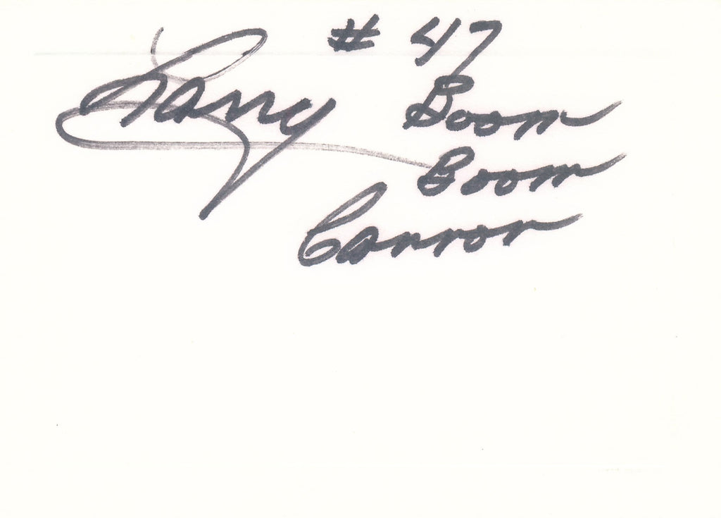 Larry "Boom Boom" Cannon Cut Signature Card