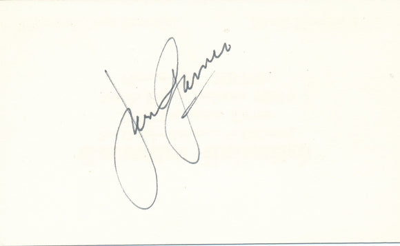 James Garner Cut Signature. Corvettes Unlimited business card.