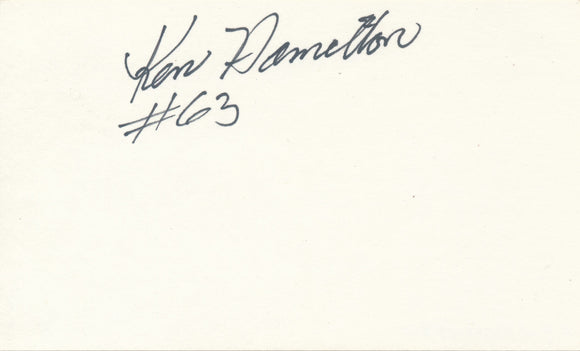 Ken Hamilton Cut Signature Card