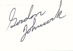 Gordon Johncock Cut Signature Card