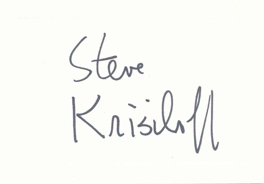 Steve Krisiloff Cut Signature Card