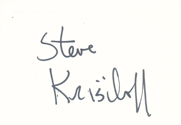 Steve Krisiloff Cut Signature Card