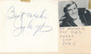 Jerry Van Dyke "Best Wishes" Cut Signature Card