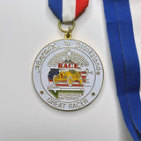 1989 Interstate Batteries Great American Great Race Medallion Pendant Necklace. Norfolk to Disneyland.