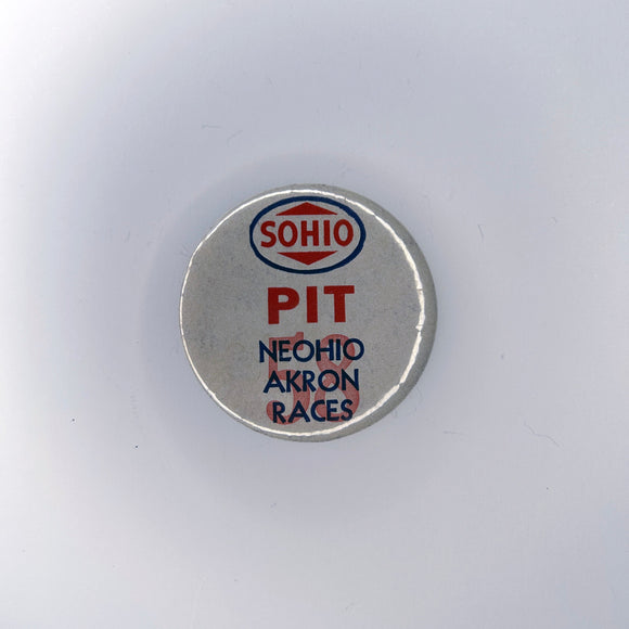 1958 Standard Oil Company of Ohio (SOHIO) NE Ohio Akron Races Pit Credential Button