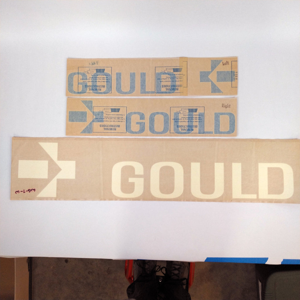 Gould Race Car Decals set of 3