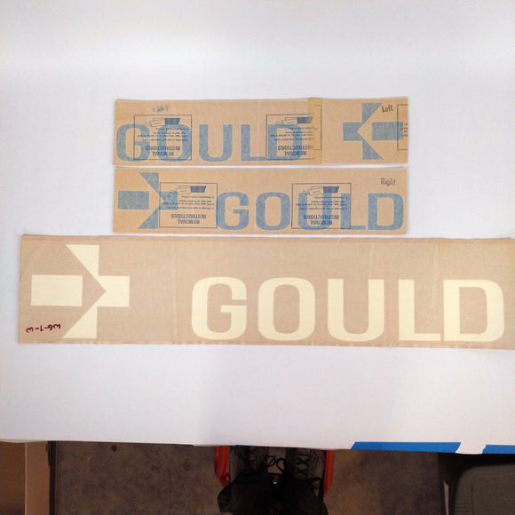 Gould Race Car Decals set of 3