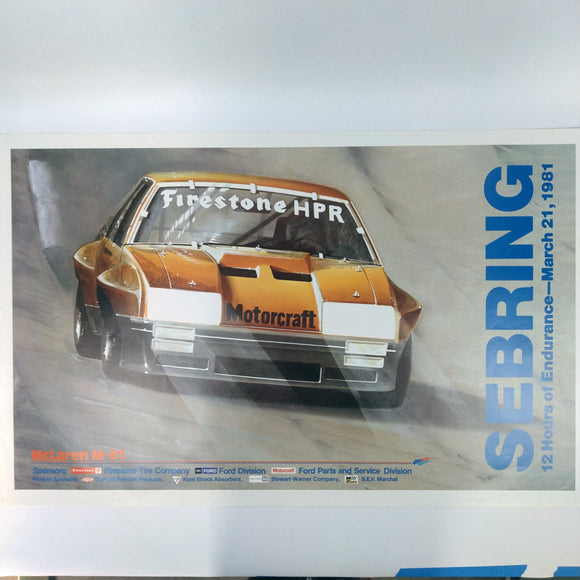1981 12 Hours of Sebring Poster